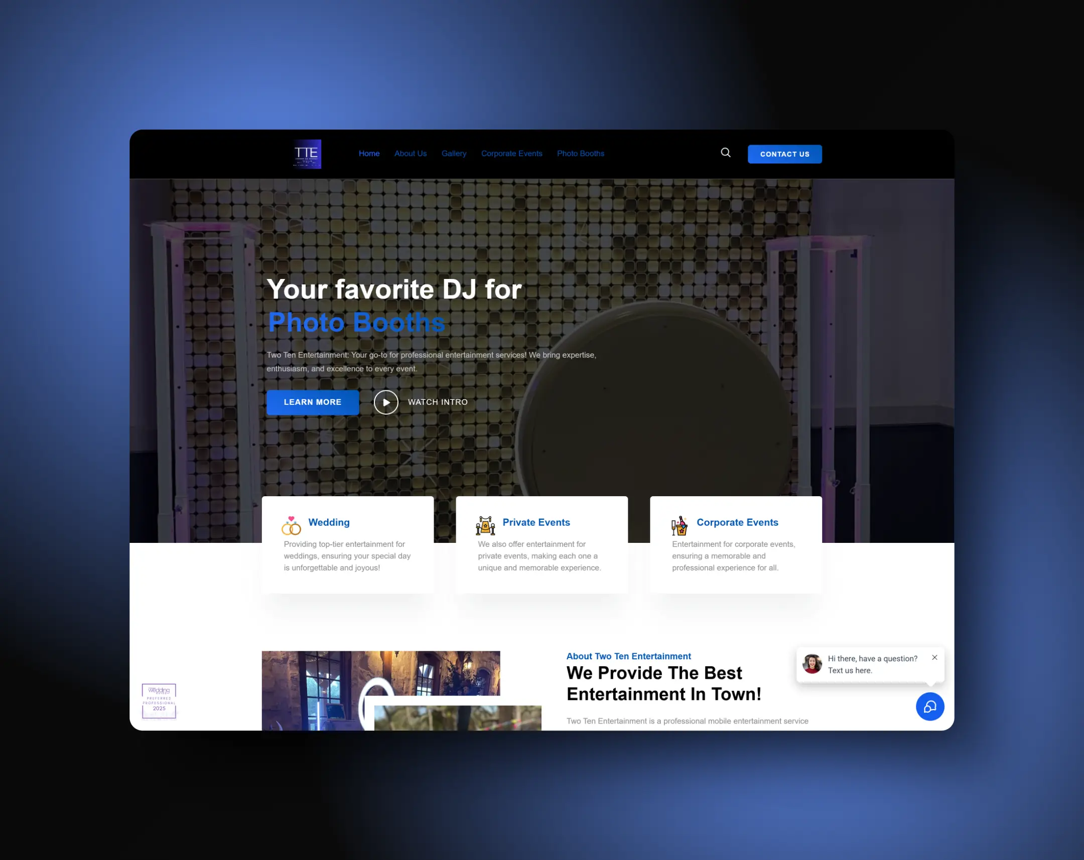 Two Ten Entertainment website