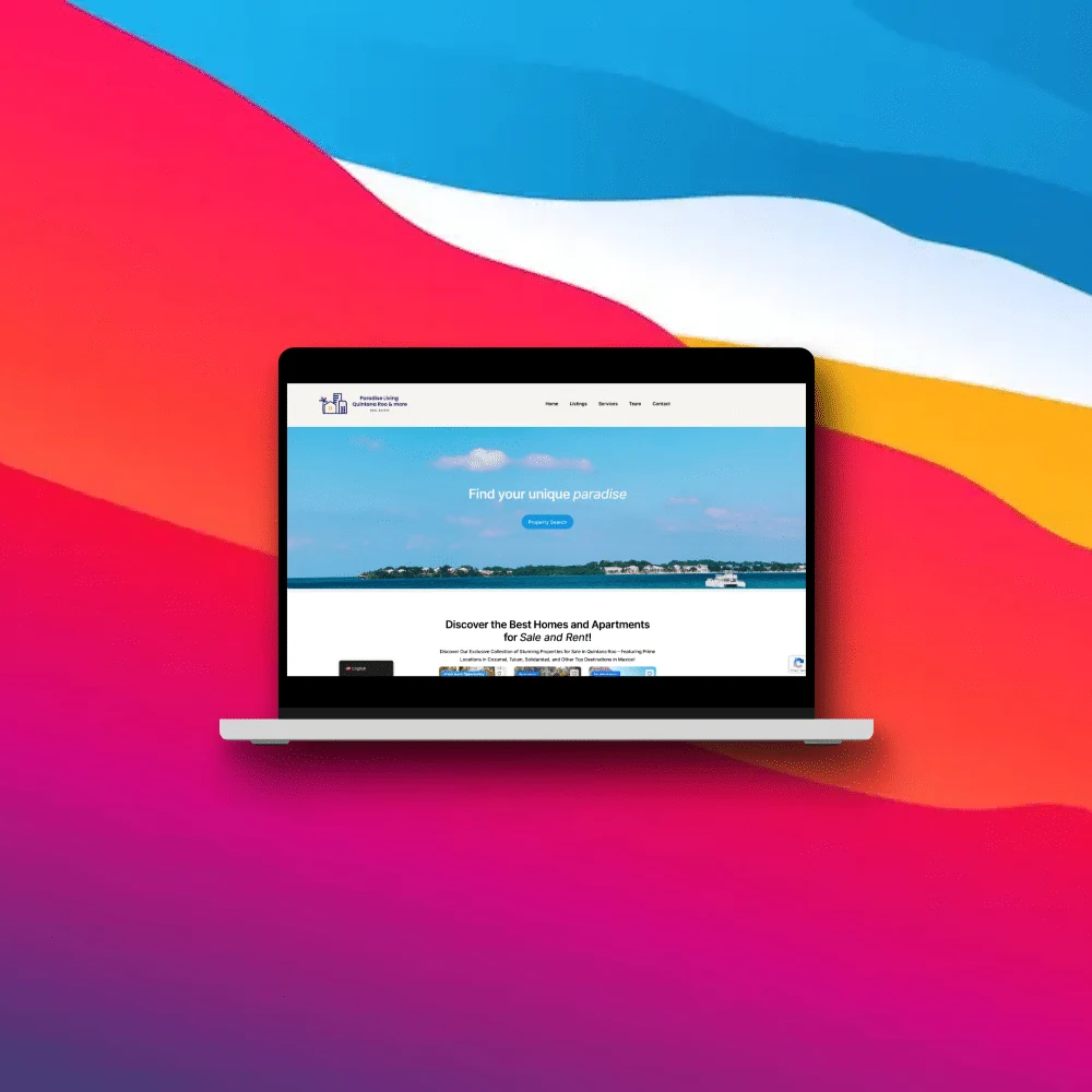 Paradise Living Homes website
